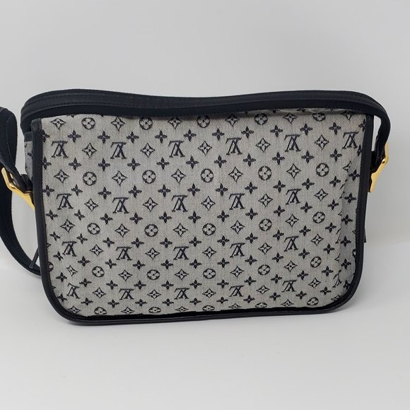 Auth Louis Vuitton Denim and Leather Crossbody Bag - Picture 3 of 16